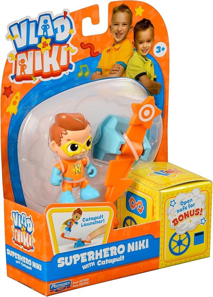BANDAI Vlad & Niki Play Action Figure - Superhero Niki Figure - Articulated Action Figurine with Accessories, Multicolor, P57552
