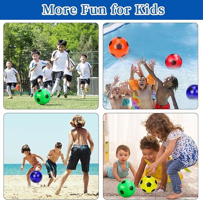 12 Pack Mini Soccer Balls for Kids, 4'' Inflatable Mini Balls for Indoor Outdoor Games, Small Soccer Ball for Pool Beach Garden Sports Game Party Supplies