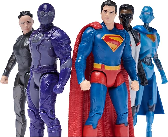 DC Comics, Superman Heroes Vs. Villains 5-Pack, 3-Inch Action Figure, Stylized Superhero Figures with Dynamic Poses and Battle Ready Armor, Kids Toys for Ages 4+