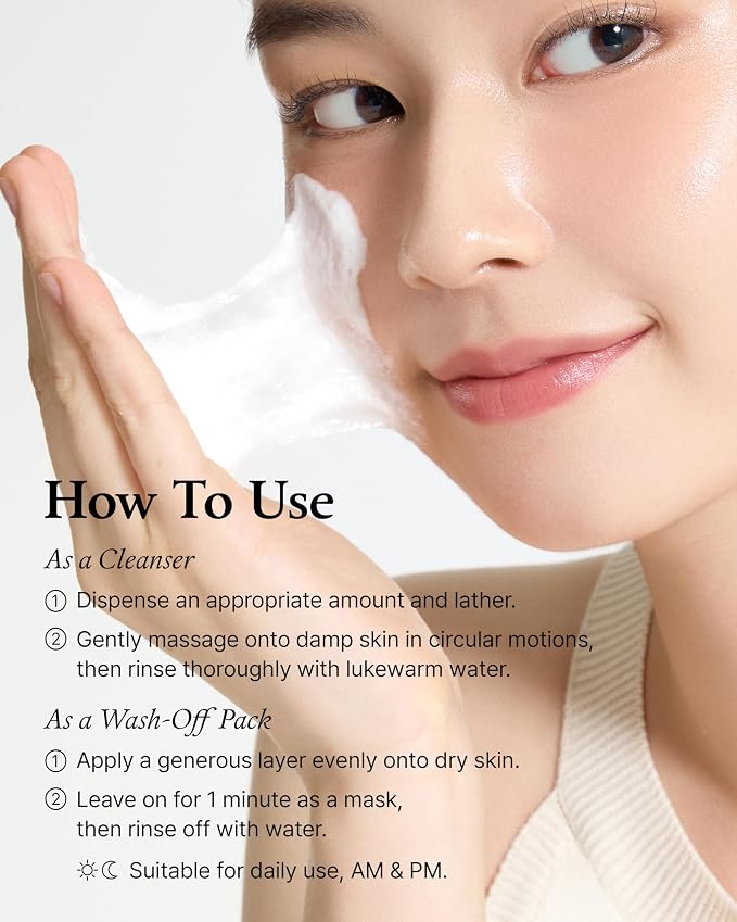 FULLY Rice-Dough Mask Cleanser, Hydrating Mask, Nourishing, Low-pH Formula, Clear Pores, Face Wash, Dry & Sensitive Skin, Vegan Korean Skincare 4.39 fl.oz
