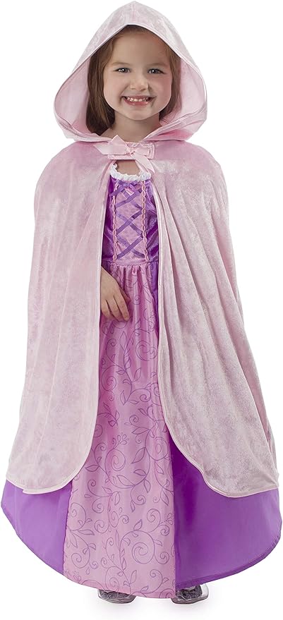 Little Adventures Traditional Pink Cloak Girls Costume - S/M (1-5 Yrs) - Machine Washable Child Pretend Play and Party Dress-up with No Glitter
