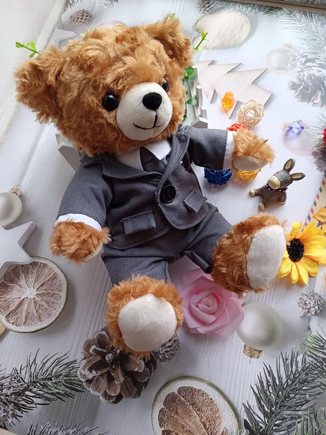 8" Plush Bear Dressing Suit Teddy Bear for Birthday