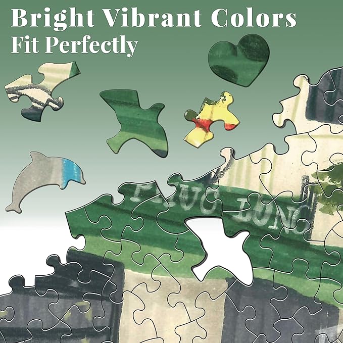 1000 Pieces Jigsaw Puzzles for Adults, Street Corner Puzzle, Unique Shape Puzzles for Family Friends Challenging Games