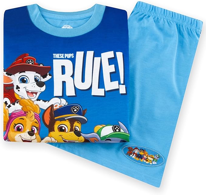 Paw Patrol Pajamas, Marshall And Chase Pajamas, Short Sleeve Boys Pjs, Summer Pjs For Boys