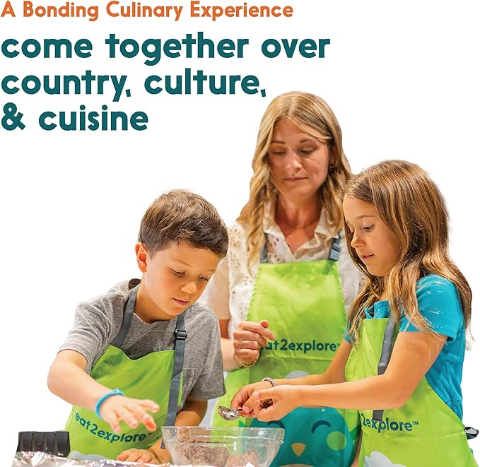 Kids Interactive & Educational Real Cooking Set for Families | Includes 3 Local Recipe Cards with Key Ingredients, Cooking Tools, Fun Kids Explorer Guide | Explore Israel Kit