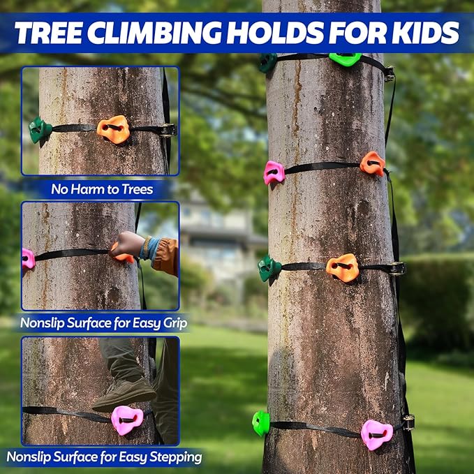 FAHKNS Zip Line Kit for Kids Adults: 120FT Up to 400 lbs - Updated Removable Design Trolley,Thickened Seat,Safety Harness,Quick Tighten Zipline Kits for Outdoor Backyard
