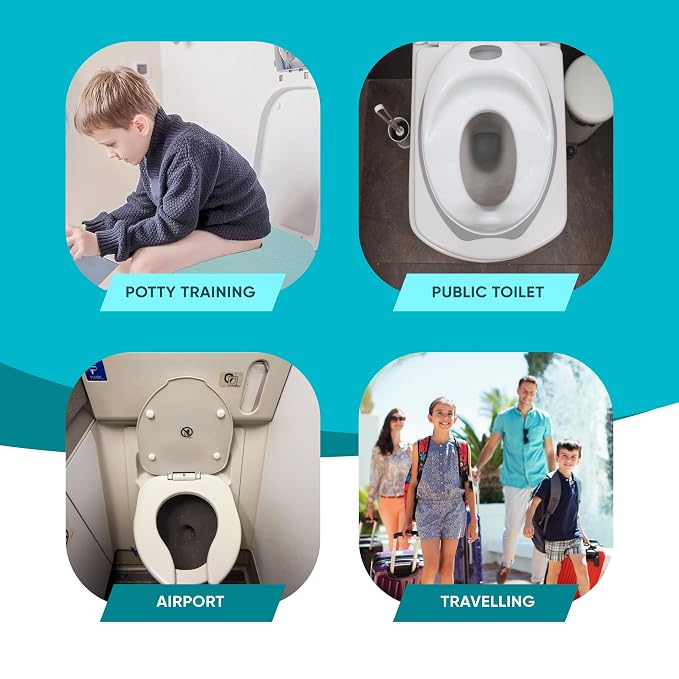 Pack 120 X-Large Disposable Toilet Seat Covers PE Material | Travel Toilet Seat Covers for Adults and Potty Training, Premium Toilet Seat Liners for Public Restrooms
