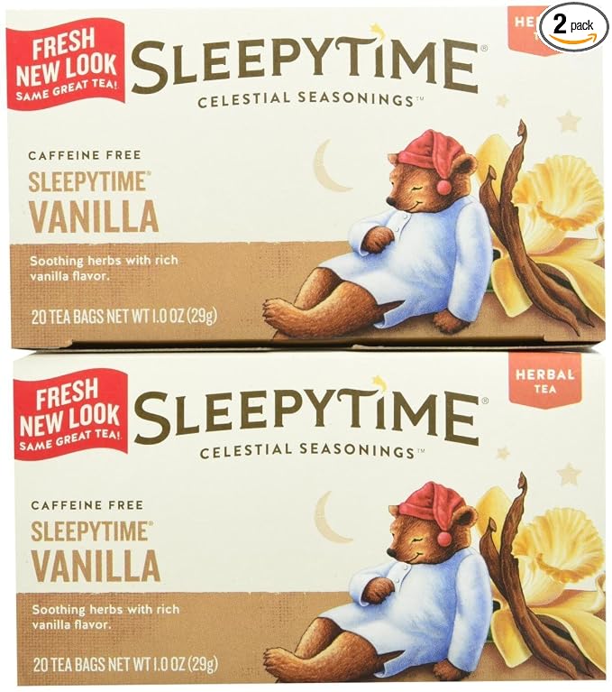 Celestial Seasonings Sleepytime Vanilla Tea Bags, 20 Count (Pack of 2)