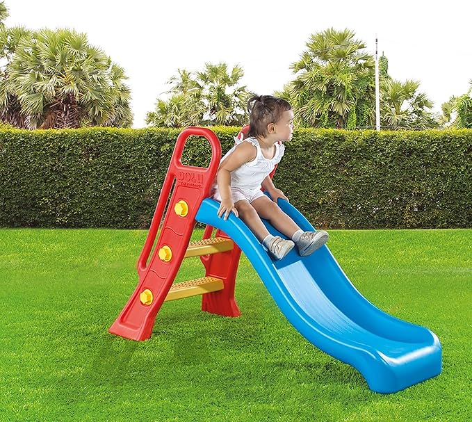 DOLU : Junior Slide - Plastic Indoor & Outdoor Steps Slide, 36" L x 53" W x 24" H, 44lb Capacity, Durable Waterproof Design, Toddlers & Kids Ages 2+