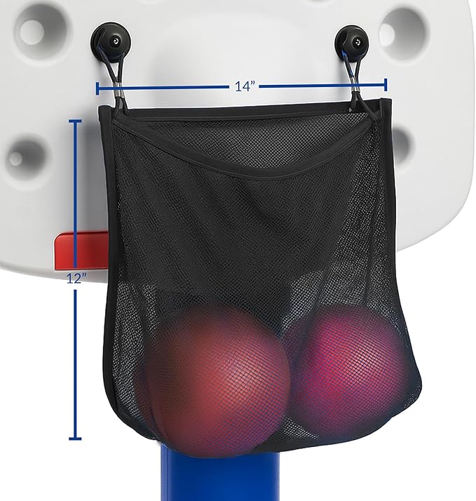 GALVANOX Mini Rubber Basketballs with Pump (7" Inch) Includes Mesh Storage Bag Designed for Little Tikes Basketball Hoop