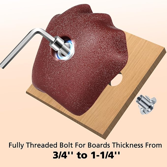 TOPNEW 18PCS Rock Climbing Holds for Kids, Rock Wall Climbing Holds with Hardware - Climbing Rocks for Indoor Outdoor Playground Climbing Wall