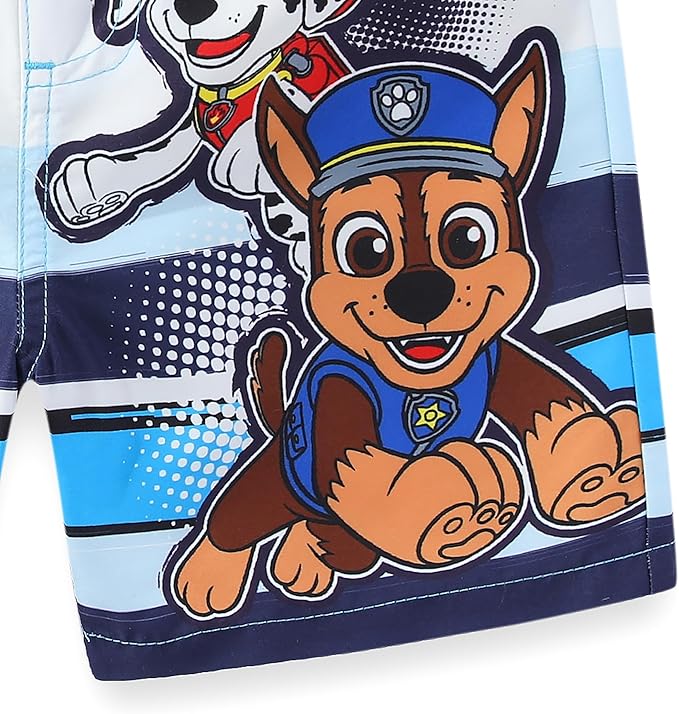 Paw Patrol Marshall Chase Rubble Boys UPF 50+ Swim Trunks Shorts Bathing Suit for Toddler and Big Kids