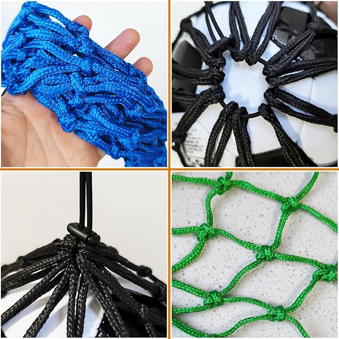 Soccer Kick Trainer 3PCS(not Include Ball), Adjustable Return Net Football Training Aid for Throw Solo Juggling Practice, Fits Size 3, 4, 5 Balls, Great Gift for Boys, Girls and Soccer Enthusiasts