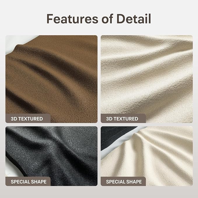Large 3D Textured Wall Art Decor for Living Room, 3 Piece Modern Neutral Abstract Carved Artwork for Walls, Black and White Brown Minimalist Pictures Wall Decor for Hallway, Dining Room Home Decor, 24x36 In