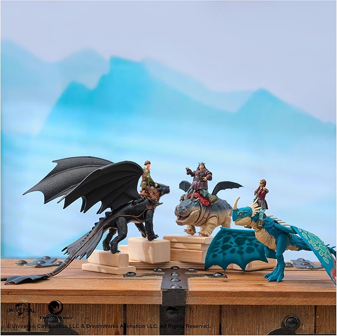 Dreamworks Dragons, How to Train Your Dragon, Toothless & Hiccup, Viking Duo Action Figures, Kids Toys for Boys Ages 4 and up