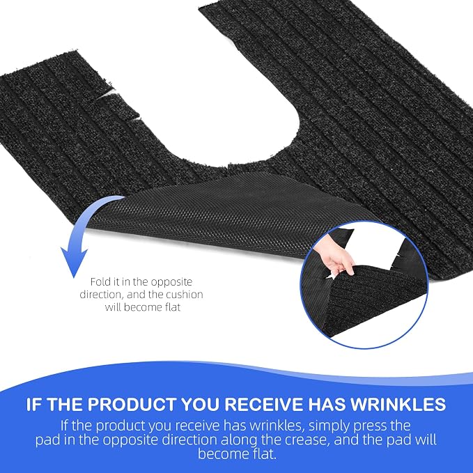 Round Commode Potty Training Mats for Boys, Toilet Training Mats, Potty Training Toilet Rugs, Toilet Rugs u Shaped,Toilet mats for Bathroom,Machine Repeatedly Washable(4 Pack, Black)