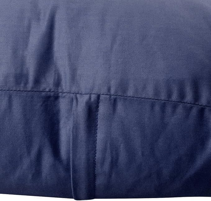Thmyo 4-Pack 100% Cotton Comfortable Solid Decorative Throw Pillow Case Square Cushion Cover Pillowcase Sublimation Blank Pillow Covers Halloween DIY Throw Pillowcase(26x26inch/66x66cm,Dark Blue)