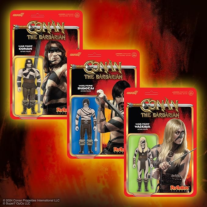 Super7 Conan The Barbarian War Paint - 3.75" Conan Action Figure with Accessory Classic Movie Collectibles and Retro Toys