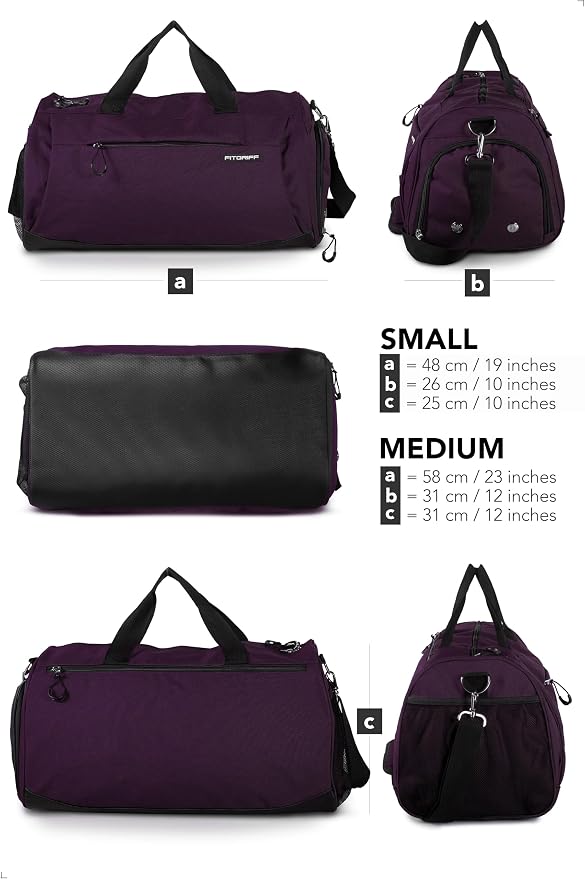 Fitgriff® Gym Bag for Men & Women with Shoe & Wet Compartment - Duffle Bag for Travel, Sports, Fitness & Workout