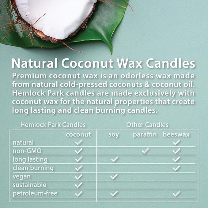 Hemlock Park Lotus Flower Apothecary Scented Candle | Crackling Wood Wick, Botanical Fragrance & Coconut Apricot Wax | Up to 80 Hour Burn Time | 16 oz | Made in USA