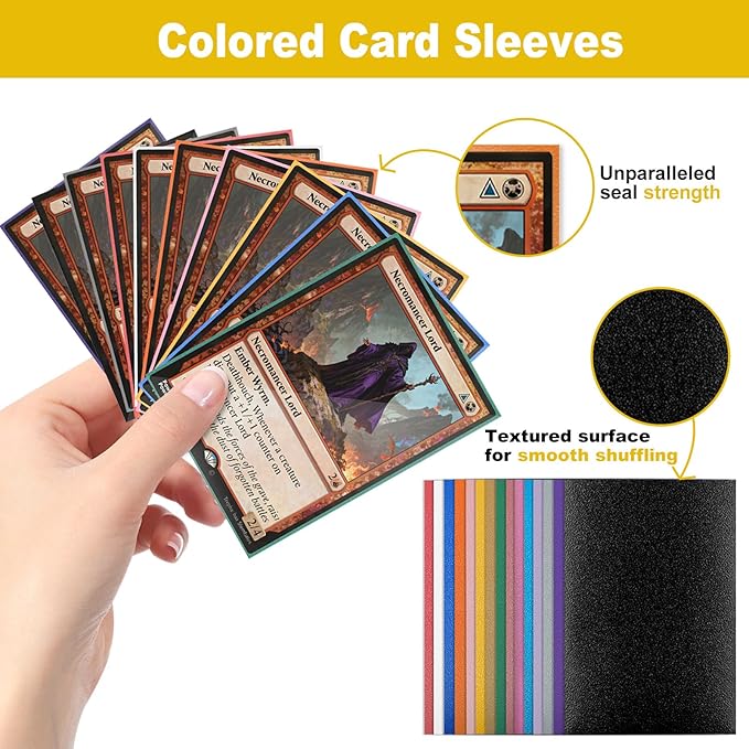 Premium Pink Card Sleeves, 150 Sleeves 2.6''x3.6''(66x91mm) Compatible with Standard Sized Trading Card, Fit for MTG PTCG Game Card, Baseball Card, Sport Card