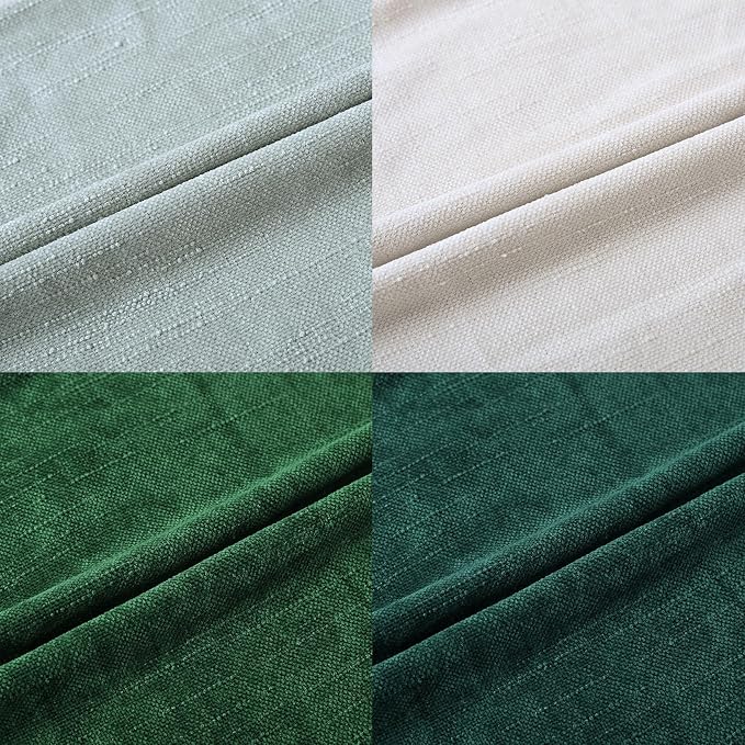 Set of 4 Soft Textured Decorative Throw Pillow Covers 16x16 Inch Cozy Farmhouse Cushion Cover Square Accent Pillow Cases for Bed Couch Sofa Living Room, White Aqua Green