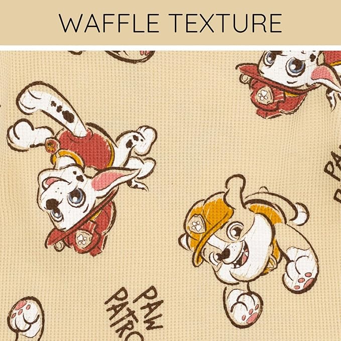 Paw Patrol Waffle Knit T-Shirt and Shorts Outfit Set Newborn to Little Kid Sizes (0-3 Months - 5)