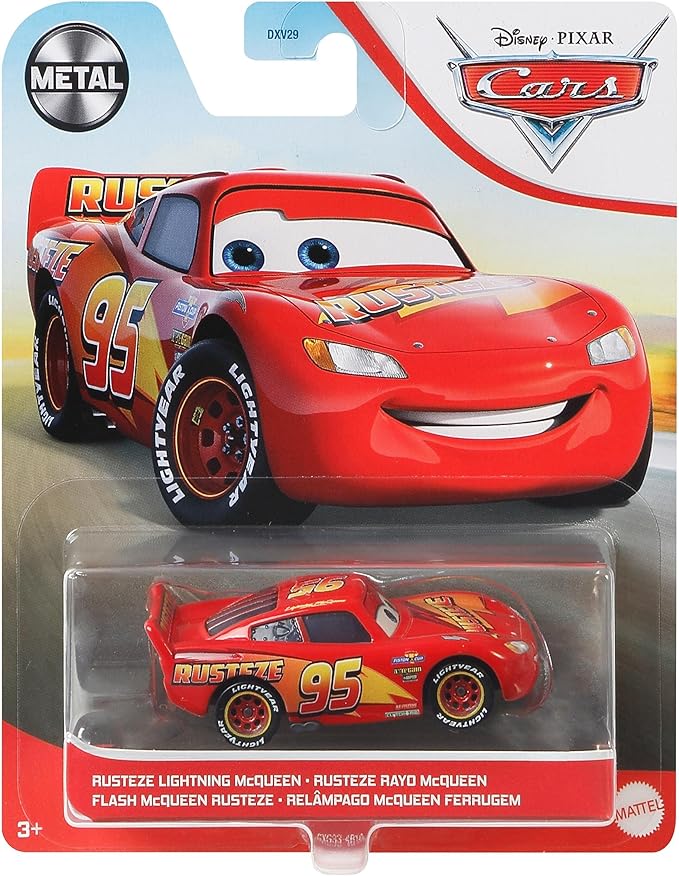 Disney Cars Toys Rust-eze Lightning McQueen, Miniature, Collectible Racecar Automobile Toys Based on Cars Movies, for Kids Age 3 and Older, Multicolor