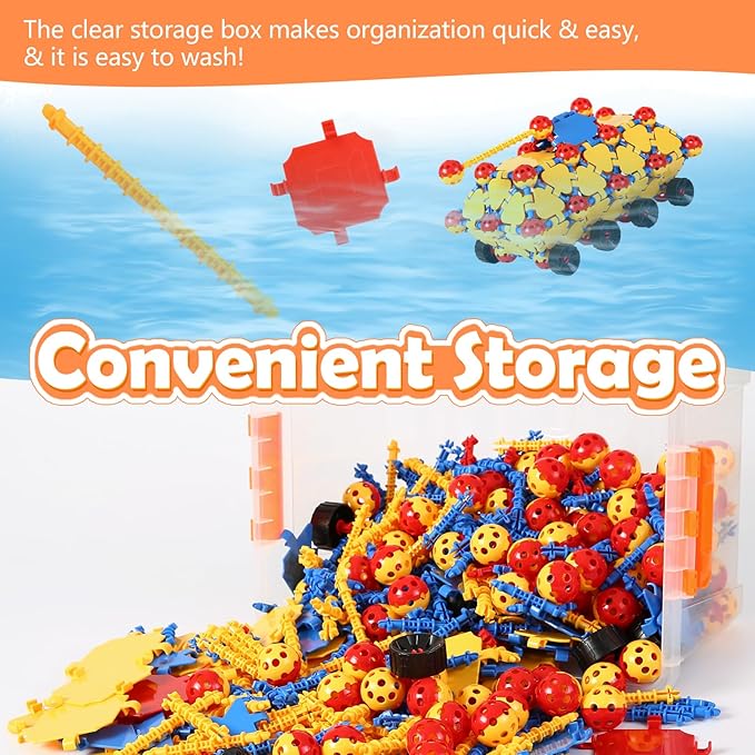 ZOZOPLAY 160PCS STEM Building Blocks Set, Preschool Toys for Ages 3+Kids, Colorful Plastic Connectors, Creative Inspirational Construction Fun Educational Toys, Best Gift Game Kit Classroom Activity