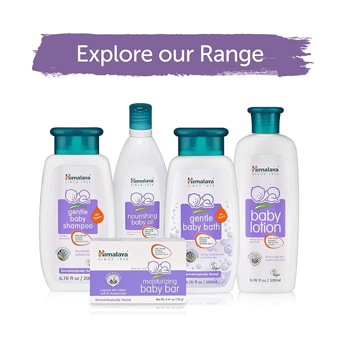 Himalaya Moisturizing Baby Bar, Mild and Moisturizing Bar Soap for Baby, 4.41 oz, 3 Pack