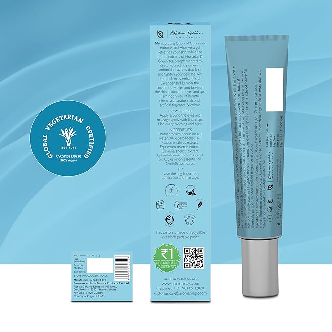 Aroma Magic Under Eye Gel | Reduces Puffiness & Dark Circles | Refreshes & Firms Delicate Under Eye Skin | Soothes Tired Eyes | Lightweight Non-Greasy Formula | 0.71 Oz (20g)