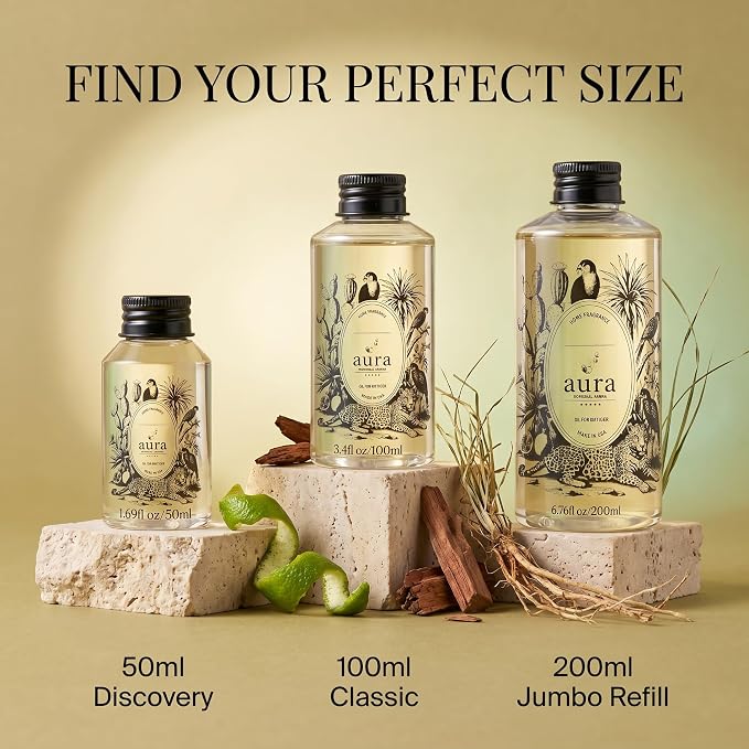 Aura Saint Tropez | Bergamot, Rosewood & Vetiver Fragrance Oil for Diffusers - Inspired by Bul.geri Homme | 1.7 fl oz (50ml) | Clean Woody Luxury Scent | Aromatherapy | Home & Office