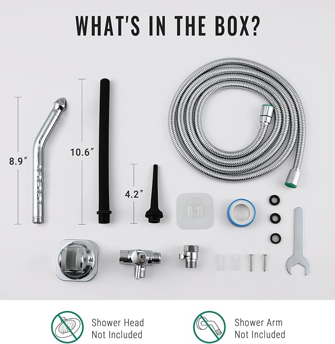 Shower Enema System with Water Control Valve and Silicone Nozzles for Deep Cleaning, Includes 100 Inches Hose for Men and Women