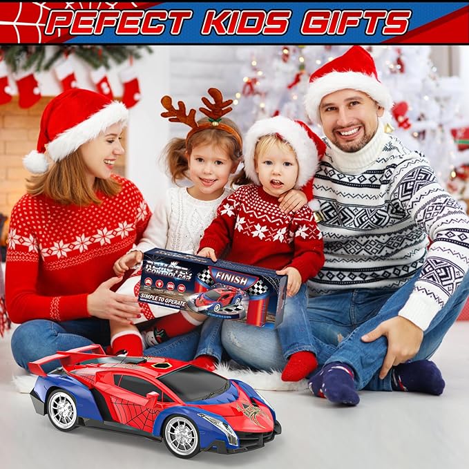 Growsland Remote Control Car for Kids, RC Cars for Boys Kids 1:18 Electric Vehicle Toy Car Hobby Racing Car Toys with Lights & Controller, Birthday Gift for 3 4 5 6 7 8 9 Year Old Boys Girls