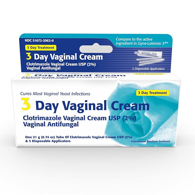 Clotrimazole 3 -Day Vaginal Cream - 0.74 Oz (PACK OF 3)