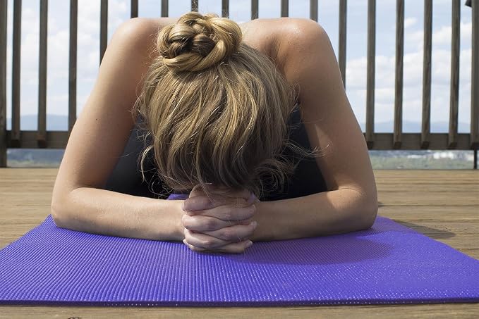 YogaAccessories 1/4" Thick High Density Deluxe Non Slip Exercise Pilates & Yoga Mat