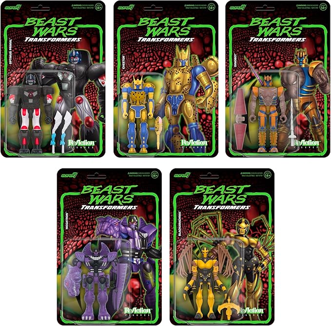 Super7 Transformers Beast Wars Blackarachnia - 4" Transformers Action Figure with Accessory Classic Cartoon Collectibles and Retro Toys