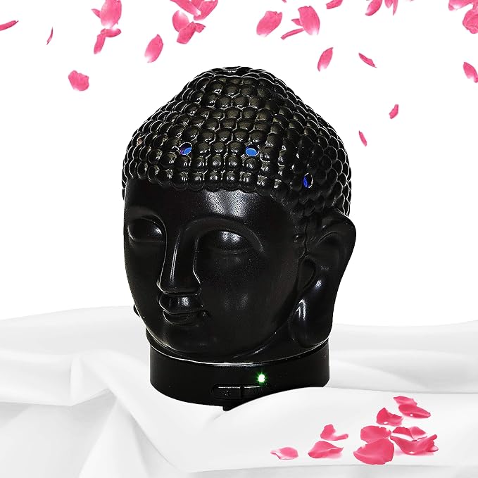 Aromar Buddha Ceramic Diffuser, Black