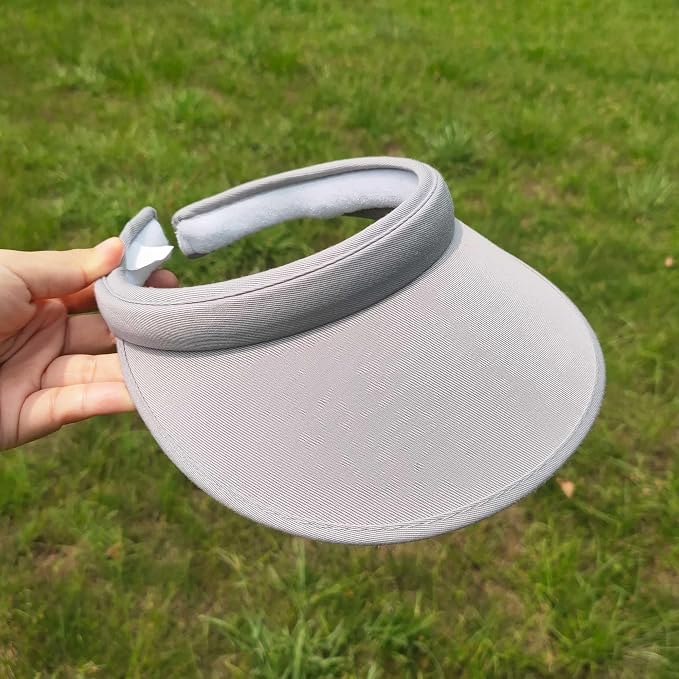 2 Pack Sun Visor Hats Women Men Clip On Wide Brim Visors Hat Outdoor Sports Golf Beach Travel Tennis Caps