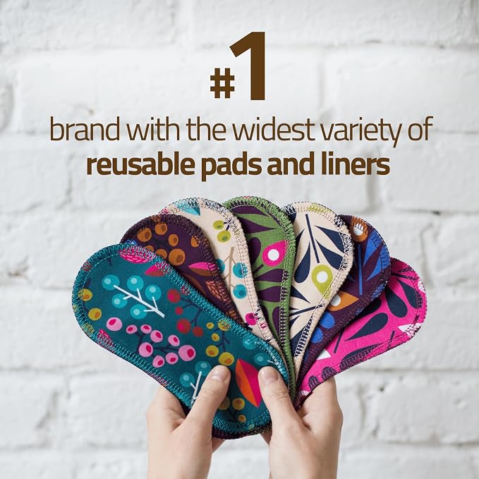 Made in EU - Ultra-Soft Reusable Panty Liners (Small, 7-Pack) – High-Temp Washable Cloth Panty Liners for Women & Teens – Breathable Organic Cotton Keeps You Fresh & Dry for Vaginal Daily Discharge