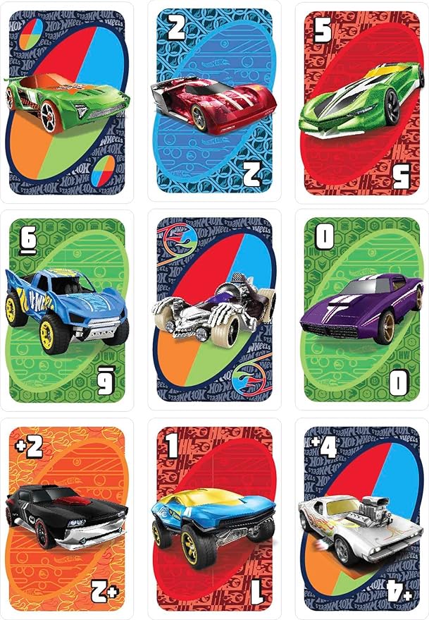 Hot Wheels UNO Matching Card Game Featuring 112 Cards with Hot Wheels Graphics, Game Night, Kids Gift Ages 7 Years & Older