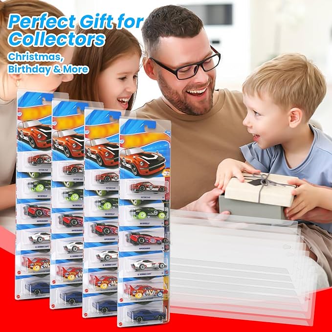 16 Pack Clear Display Case for Hot Wheels Storage, Model Cars Display Case Wall Mount, Plastic Wall Storage for 1:64 Scale Models Hot Wheels Display