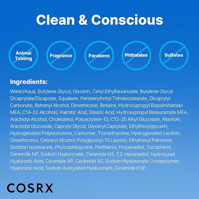 COSRX Mini Ceramide Skin Barrier Moisturizer for Face with 7 Ceramides, Hyaluronic Acid & Panthenol for All Skin Types, 0.34 fl.oz, Korean Skin Care
