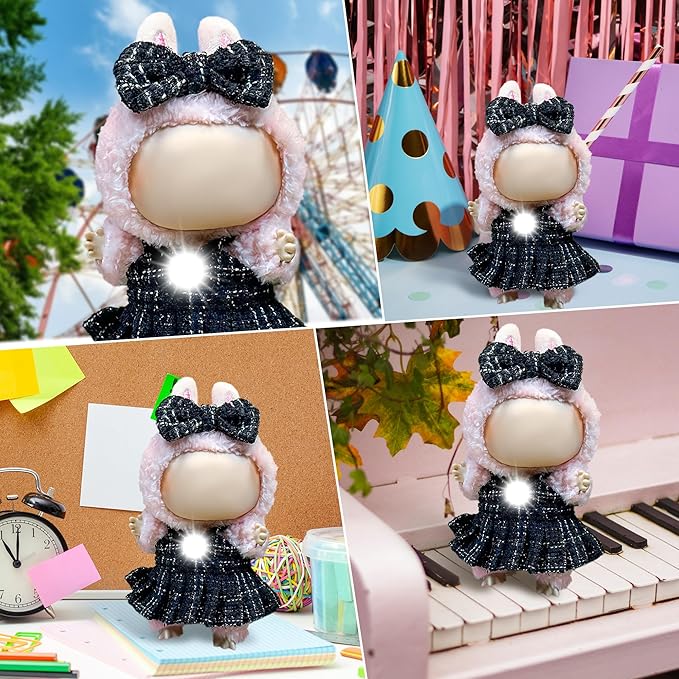 Clothes Fit for 17CM Doll, Fashion Doll Clothes Outfit Set Cute Theme Designer Toys Dress Accessories for Collector Fans Display (C Black Dress)
