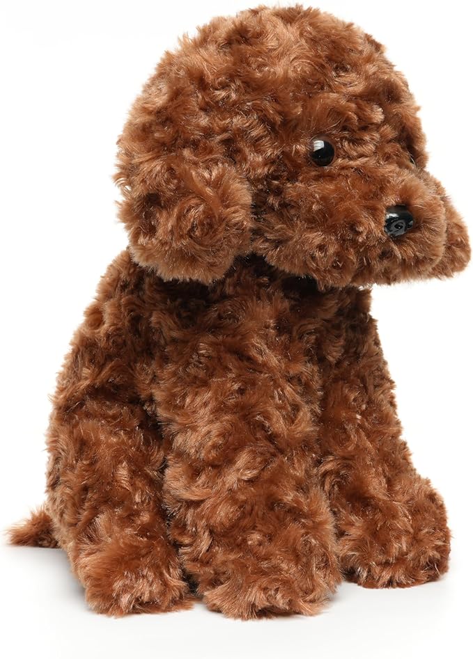 Adorable Labradoodle Plush Toy Fluffy Red Poodle Stuffed Animal Dog Puppy, 12.6" - Perfect for Kids, Babies, Birthday, Nursery