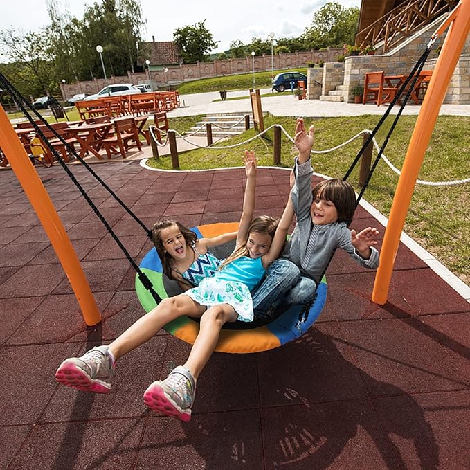 Tree Swings for Kids Outdoor, 40 Inch Diameter 600lb Weight & Adjustable Hanging Ropes Tree Swings, Great for Playground Swing, Backyard and Playroom(3 Colors)