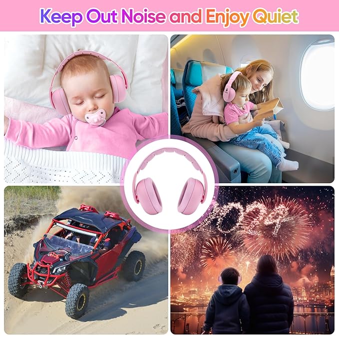 Floriogra Baby Headphones for Noise - Upgraded Ear Muffs Noise Protection - Noise Cancelling Headphones - Ear Protection for 3 Months to 2 Years, Normal