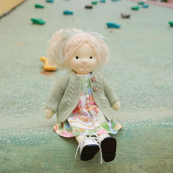 BlissfulPixie Handmade Waldorf Collect Rag Doll Birthday Present with Exquisite Box-Aaliyah 12"