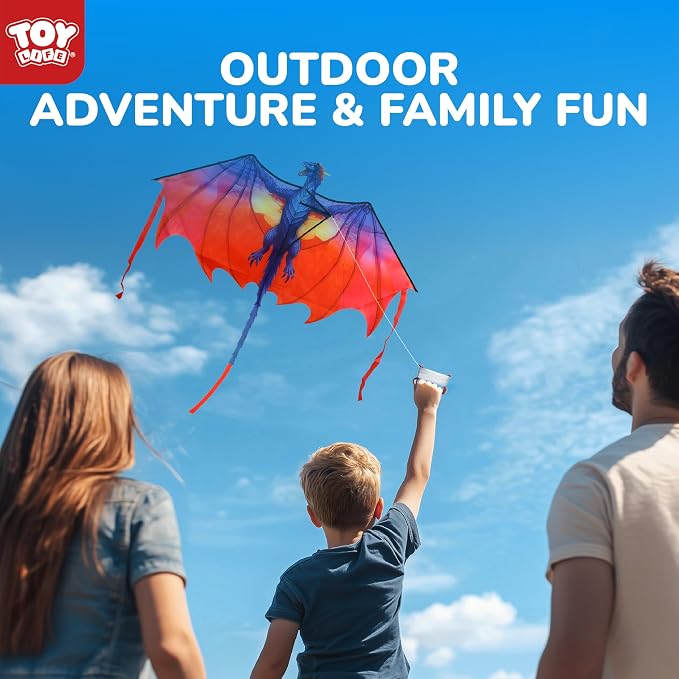TOY Life 55.9'' Kites Easy to Fly for Kids Adults with 328.1 FT String, Beach Kite Outdoor Game Outside Toys Activity, Beach Toys for Kids, Gift for Boys Ages 4-8