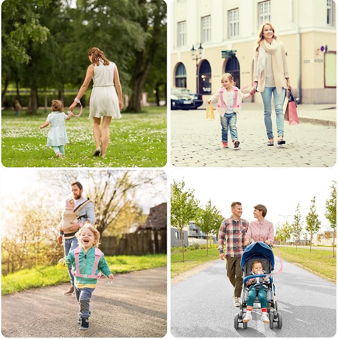 Toddler Leash -Anti Lost Wrist Link for Toddlers -Toddler Harness with Lock for Kids,Baby Leash,Leash for Toddlers,Wrist Leashes,Child Leashes for Toddlers,Upgrade with Reflective Tape Liner for Kids
